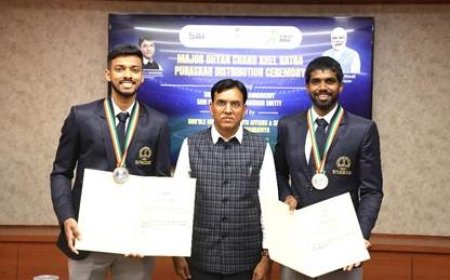 Satwik-Chirag Receive Major Dhyan Chand Khel Ratna award