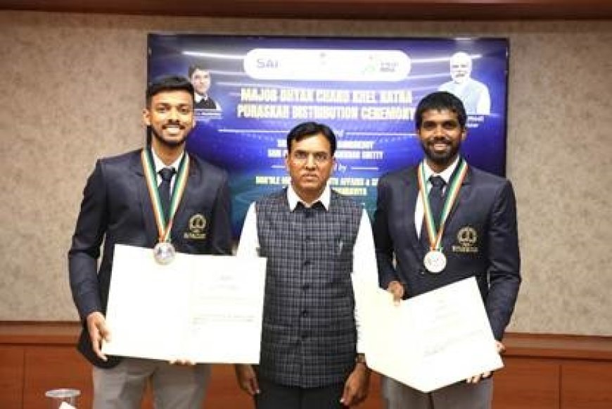 Satwik-Chirag Receive Major Dhyan Chand Khel Ratna award